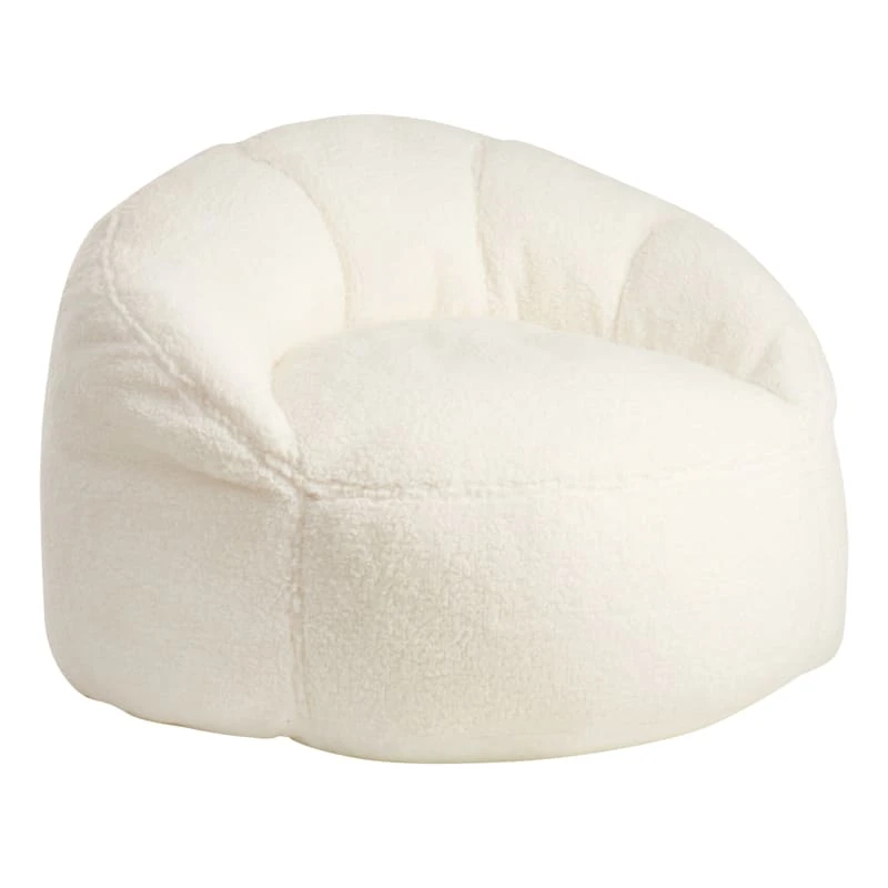 Tiny Dreamers Kids Laid Back Lounger, White 3 Tiny Dreamers Kids Laid Back Lounger, White