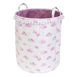 Tiny Dreamers Mystic Clouds Round Laundry Hamper, Large