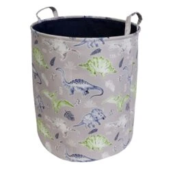 Tiny Dreamers Round Dinosaur Laundry Hamper, Medium