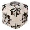 Tracey Boyd Tile Tufted Pouf, Cream -Furniture Series Store tracey boyd tile tufted pouf cream