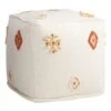 Tribal Embroidered Pouf, 18" 2 Tribal Embroidered Pouf, 18" -Furniture Series Store tribal embroidered pouf 18