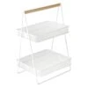 Ty Pennington 2-Tier Cozy Caddy, White Metal -Furniture Series Store ty pennington 2 tier cozy caddy white metal