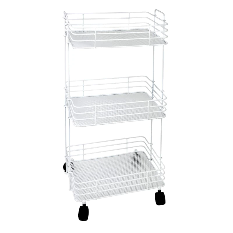 Ty Pennington 3-Tier Wide Mesh Storage Cart 3 Ty Pennington 3-Tier Wide Mesh Storage Cart