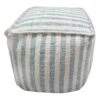 Ty Pennington Lex Blue Striped Square Pouf, 16" -Furniture Series Store ty pennington lex blue striped square pouf 16