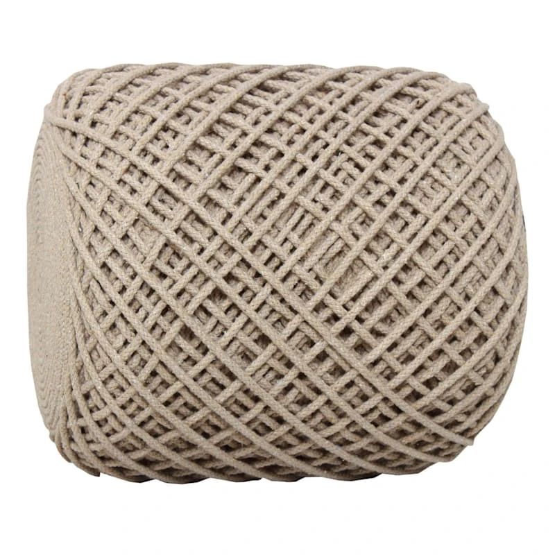 Ty Pennington Reid Twisted Ottoman, Wool Brown 7 Ty Pennington Reid Twisted Ottoman, Wool Brown - Image 5