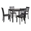 Uptown 5-Piece Dining Set, Black -Furniture Series Store uptown 5 piece dining set black