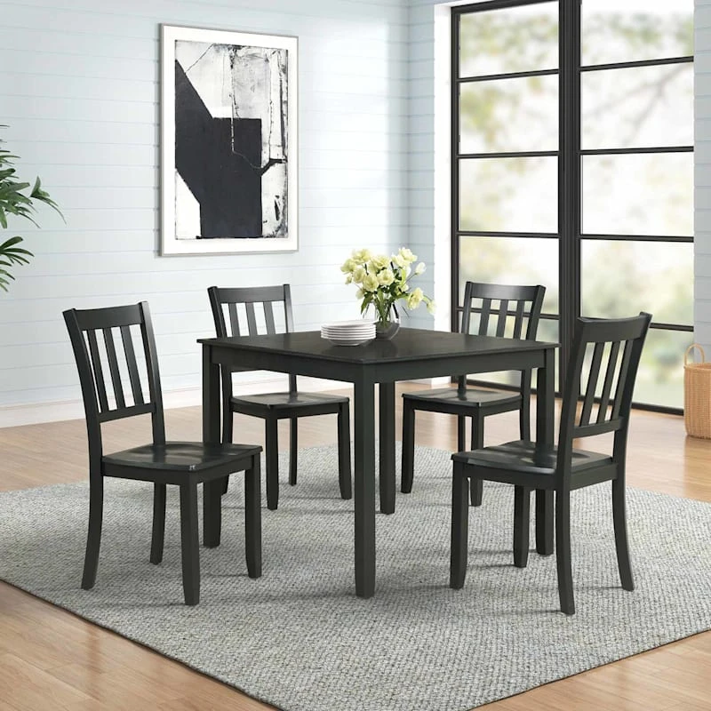 Uptown 5-Piece Dining Set, Black 9 Uptown 5-Piece Dining Set, Black - Image 7