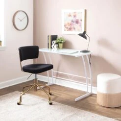 Viola Desk, White -Furniture Series Store viola desk white 7