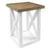 White Wooden X-Side Accent Table 2 White Wooden X-Side Accent Table -Furniture Series Store white wooden x side accent table