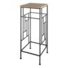 Wood Top Plant Stand With Metal Frame, Large -Furniture Series Store wood top plant stand with metal frame large