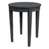 Wooden Slat Round End Table -Furniture Series Store wooden slat round end table