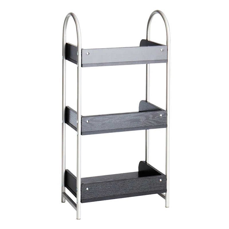 Wyatt 3-Tier Bookcase, Black 4 Wyatt 3-Tier Bookcase, Black - Image 2
